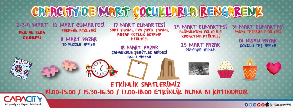 Capacity'de Mart Çocuklarla Rengarenk