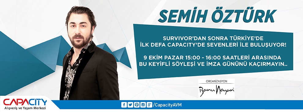 Semih Öztürk Capacity’de Hayranlarıyla Buluşacak