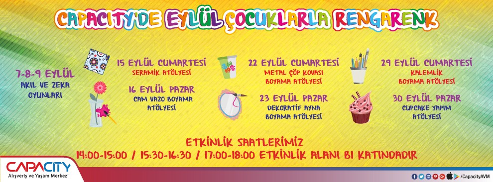 Capacity'de Eylül Çocuklarla Rengarenk