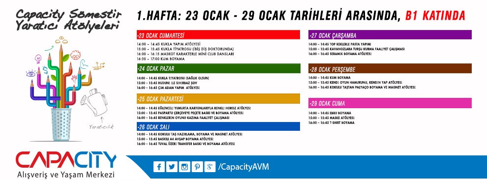 Capacity Sömestir Yaratıcı Atölyeleri (1. Hafta)