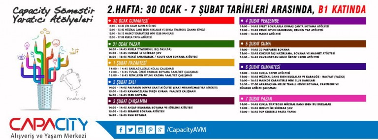 Capacity Sömestir Yaratıcı Atölyeleri (2. Hafta)