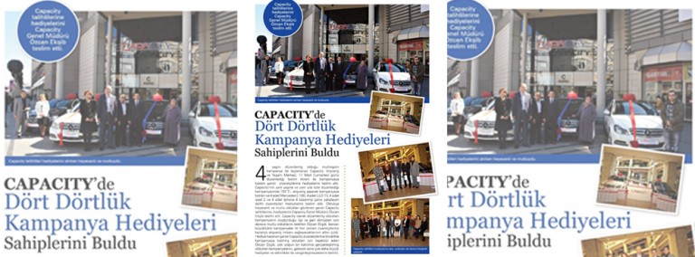 Capacity’de Dört Dörtlük Kampanya Hediyeleri Sahiplerini Buldu