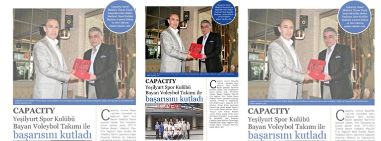 Capacity, Yeşilyurt Spor Kulübü Bayan Voleybol Takımı ile Başarısını Kutladı