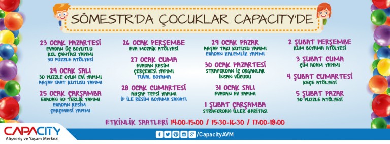 Sömestr'da Çocuklar Capacity'de